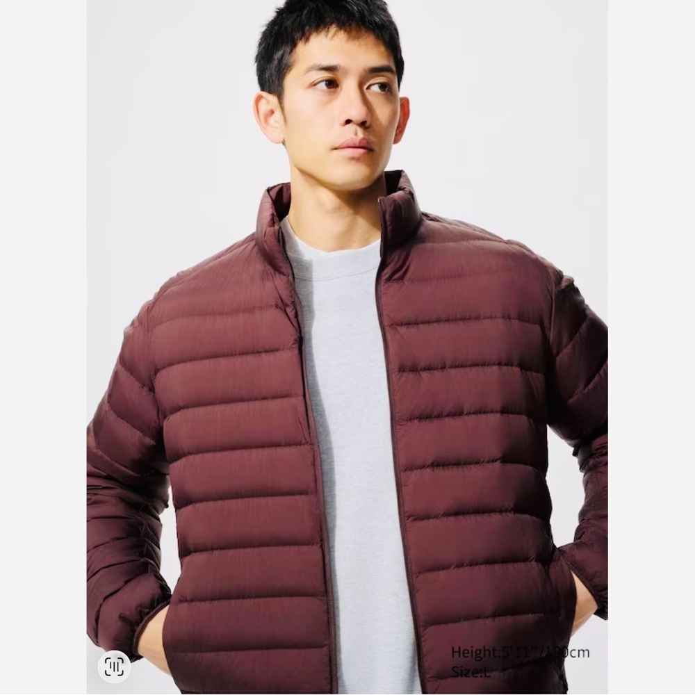 Uniqlo Ultra Light Down Jacket - Wine, size XL